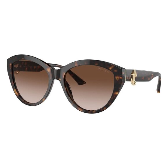New JIMMY CHOO Havana Cat Eye JC5007 5002/13 Sunglasses Women - Picture 1 of 6